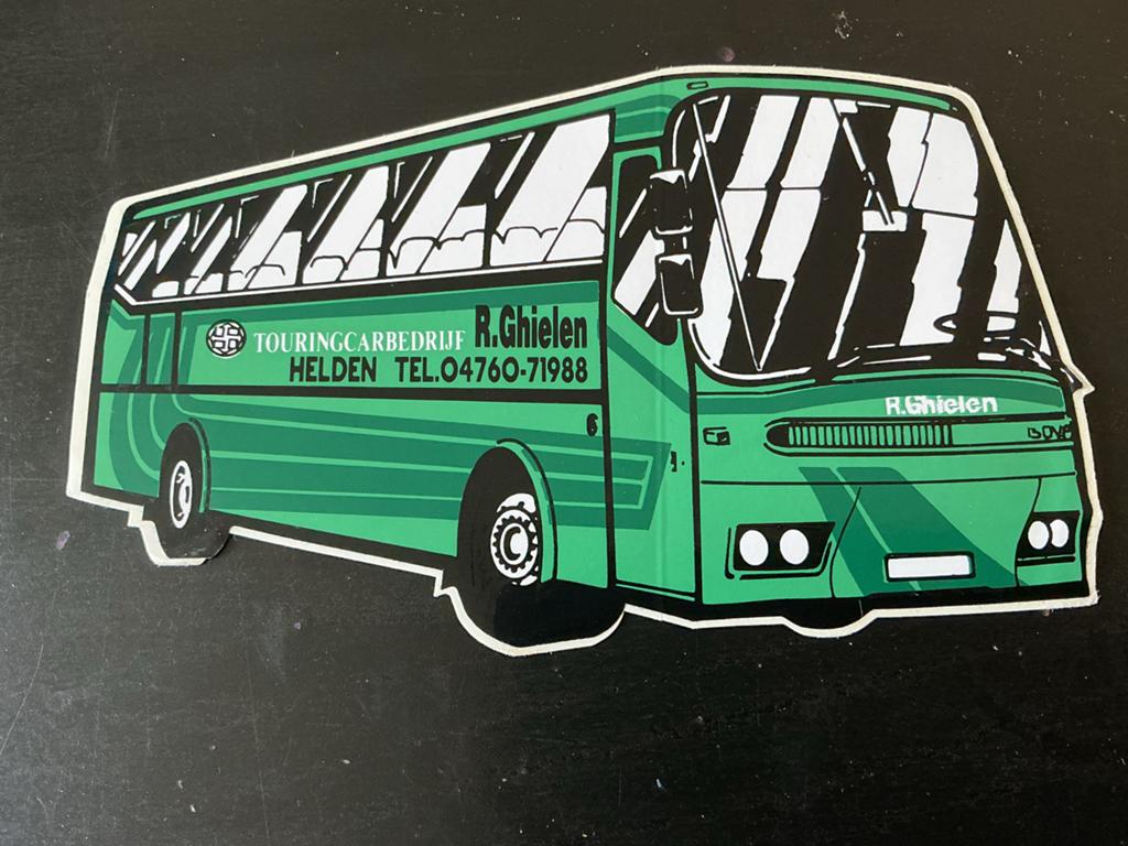 Vintage R.Ghielen Touringcar Sticker - Helden, Verzenden, Nieuw, Overige typen