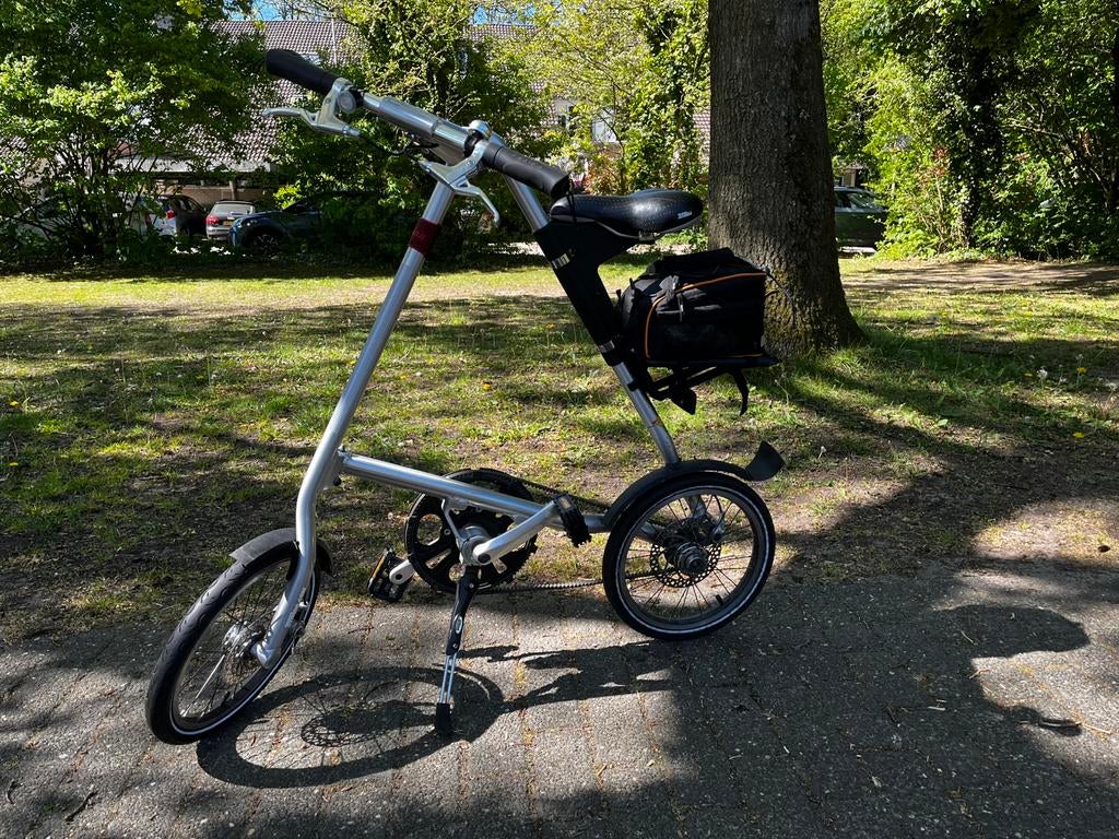 Strida - zilverkleurig, Ophalen, Gebruikt, Schijfrem, 14 tot 16 inch