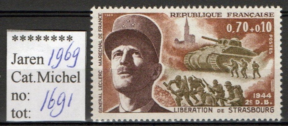 Frankrijk 1969 - Mi 1691 - Postfris, Verzenden, Postfris