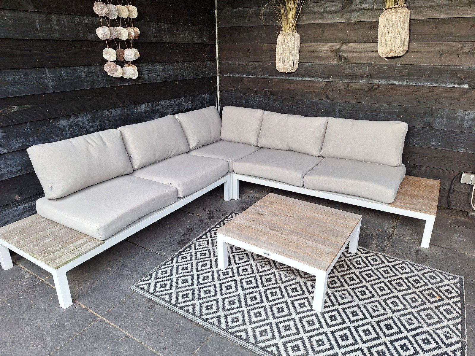 Mooie Kettler loungebank (250x250 cm) met tafel, Ophalen, Gebruikt, Loungeset