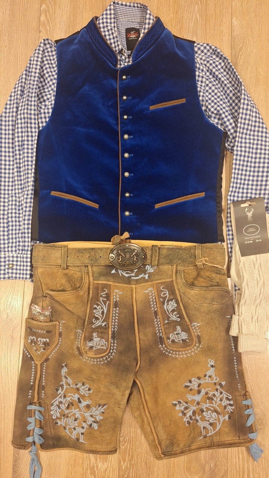 Lederhose 46 gilet overhemd kousen oktoberfeest, Kleding | Heren, Ophalen, Zo goed als nieuw, Maat 46 (S) of kleiner, Stockerpoint