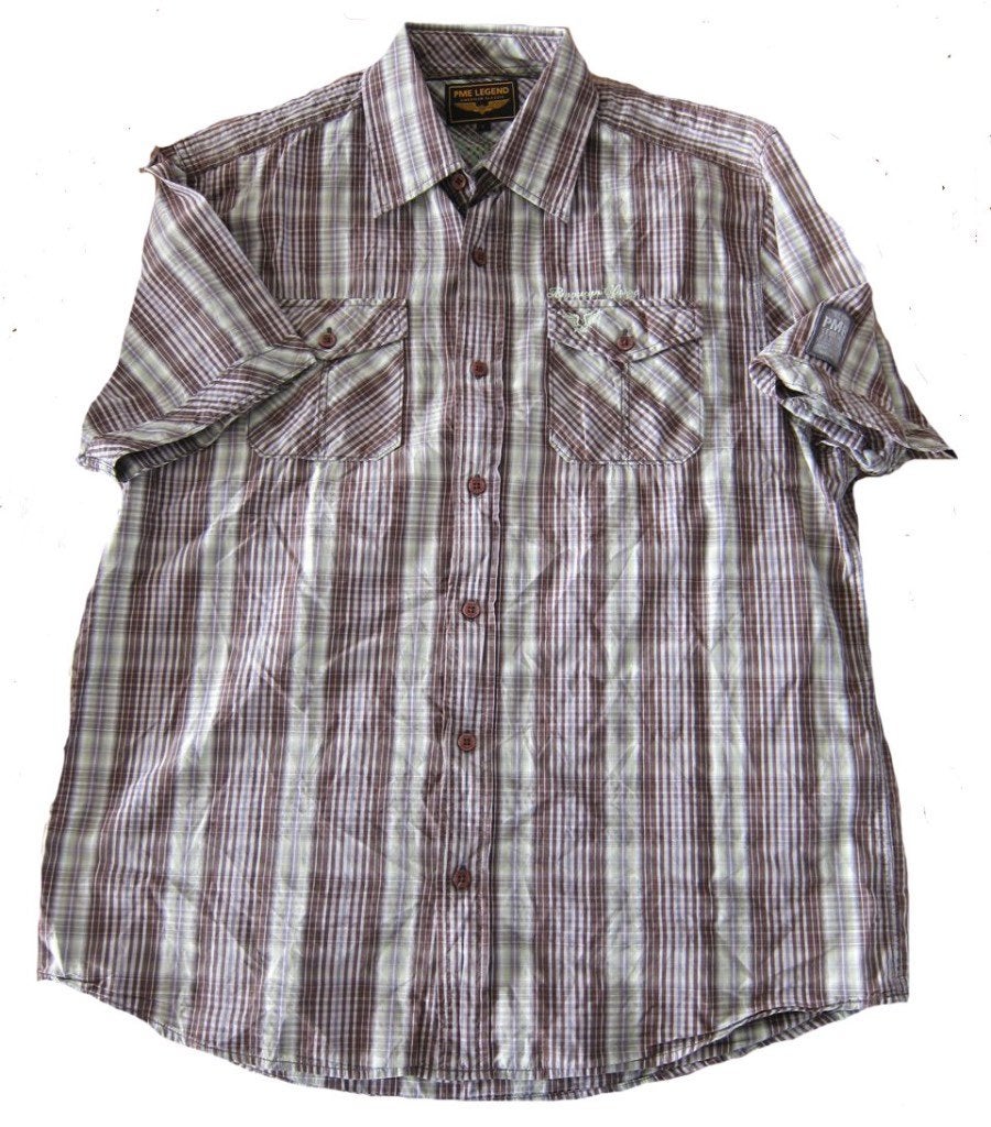 Pall mall blouse overhemd l bruin groen geruit, Kleding | Heren, Overhemden, PME LEGEND, Overige kleuren, Zo goed als nieuw, Merkfreak