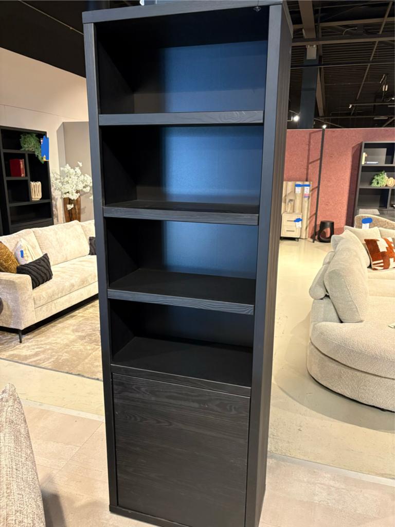 Showmodel Boekenkast Grenenhout Zwart - 68x35x212h cm, Huis en Inrichting, Ophalen, Met plank(en), 200 cm of meer, 50 tot 100 cm