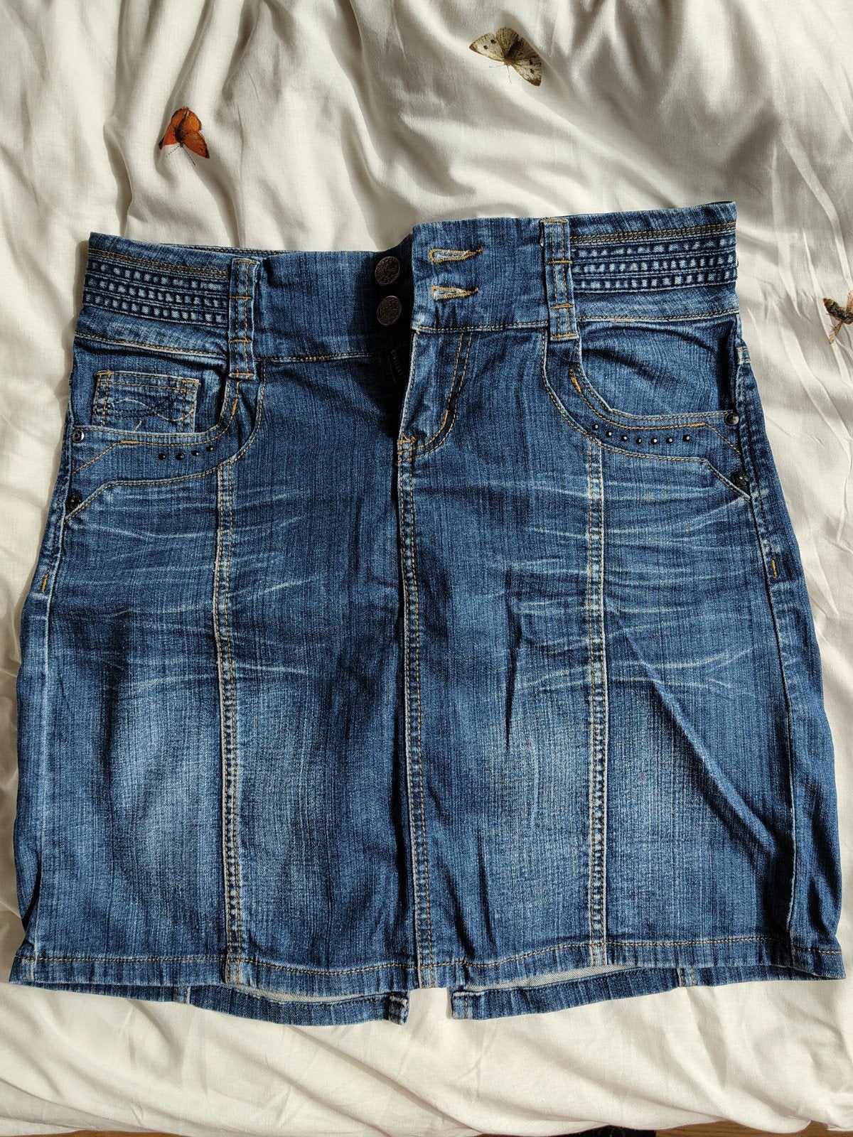 Spijkerrok met splitje maat 38 Fitt Jeans, Maat 38/40 (M), Fitt Jeans, Blauw, Ophalen of Verzenden