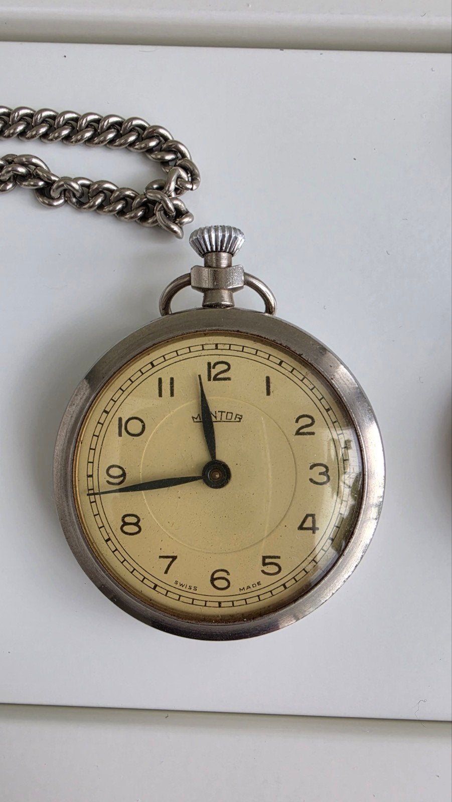 Lot van 5 Vintage Zakhorloges + Kettingen, Overige merken, Overige materialen, Zakhorloge, 1930 tot 1960