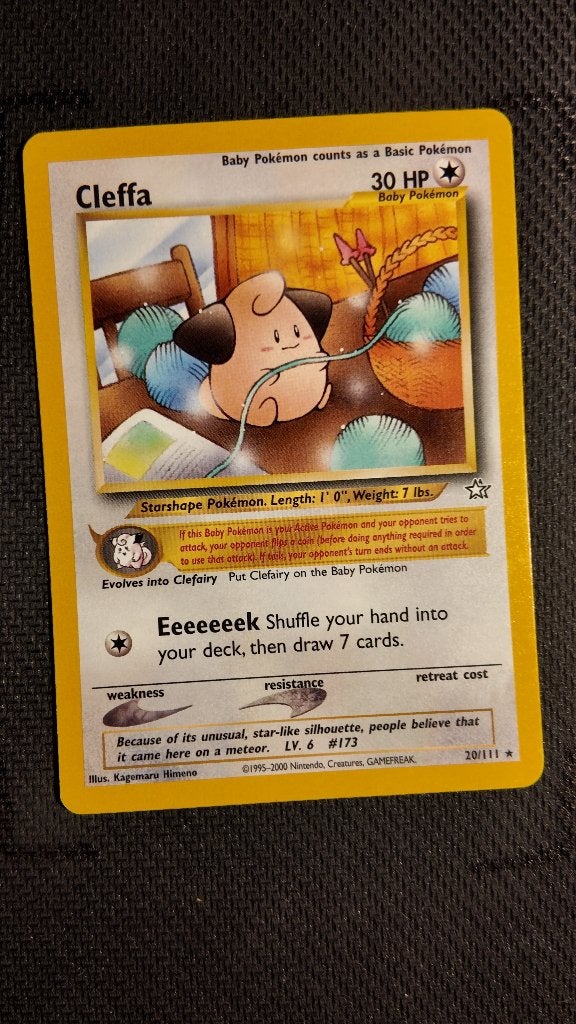 Cleffa 20 Neo Genesis | Pokemon kaart, Ophalen, Zo goed als nieuw, Losse kaart
