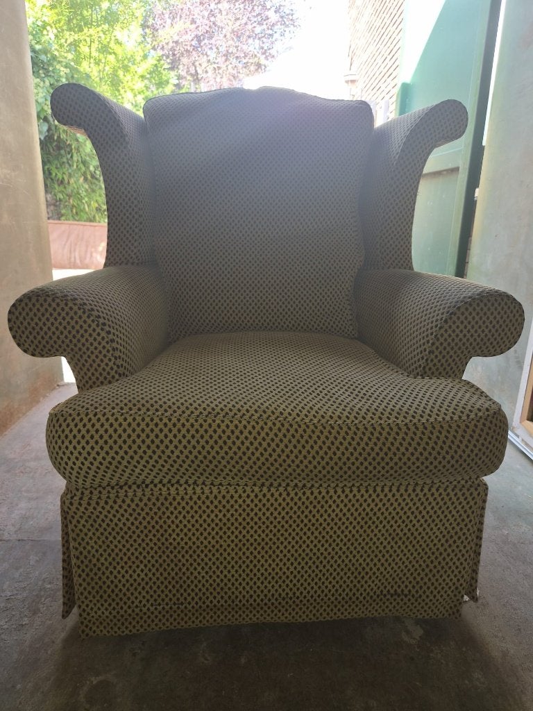 Fauteuil met patroon. Gratis, Huis en Inrichting, Ophalen, Gebruikt, Klassiek, 75 tot 100 cm