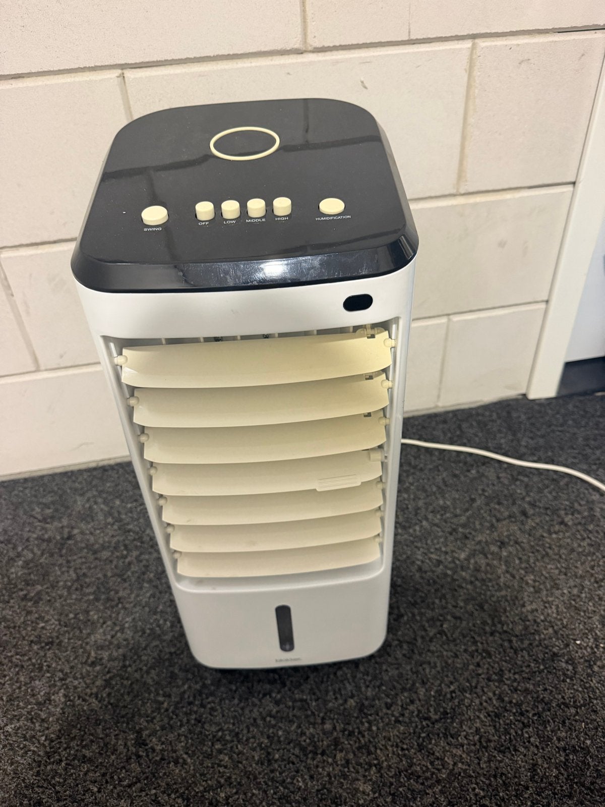 Mobiele airco met ventilatie en bevochtiging, Ophalen, Gebruikt, Minder dan 60 m³, 3 snelheden of meer