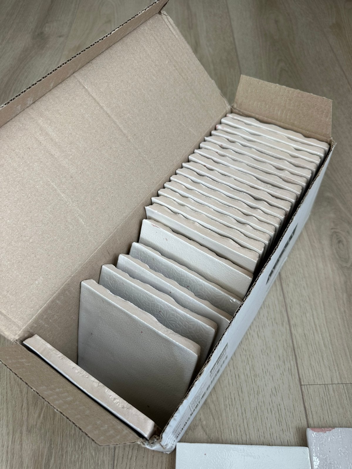 WOW Design witte zelliges (tegels) met print, Ophalen, Minder dan 20 cm, Minder dan 5 m², Wandtegels