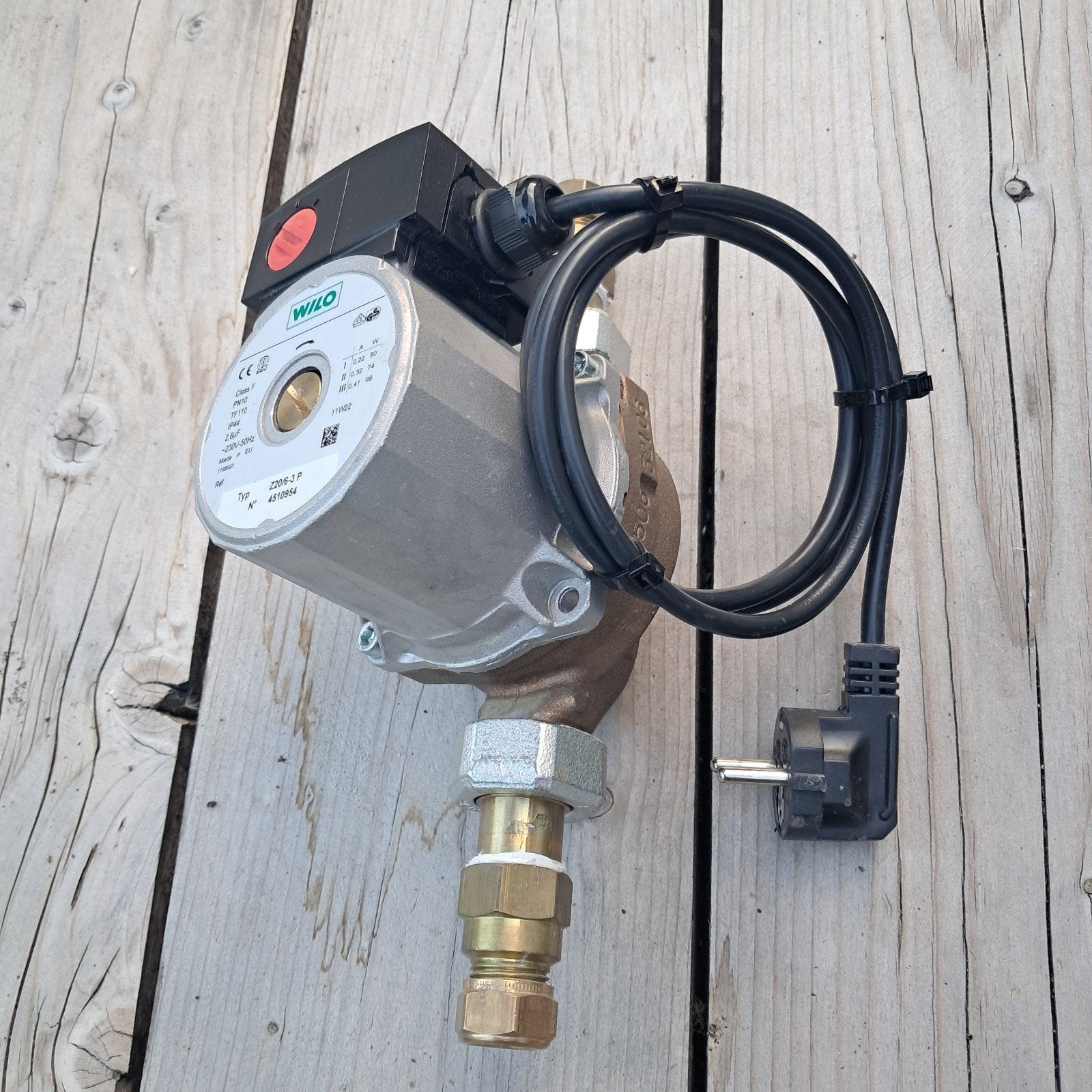 Wilo Z20/6-3p drinkwater  circulatiepomp messing, Ophalen of Verzenden, Gebruikt