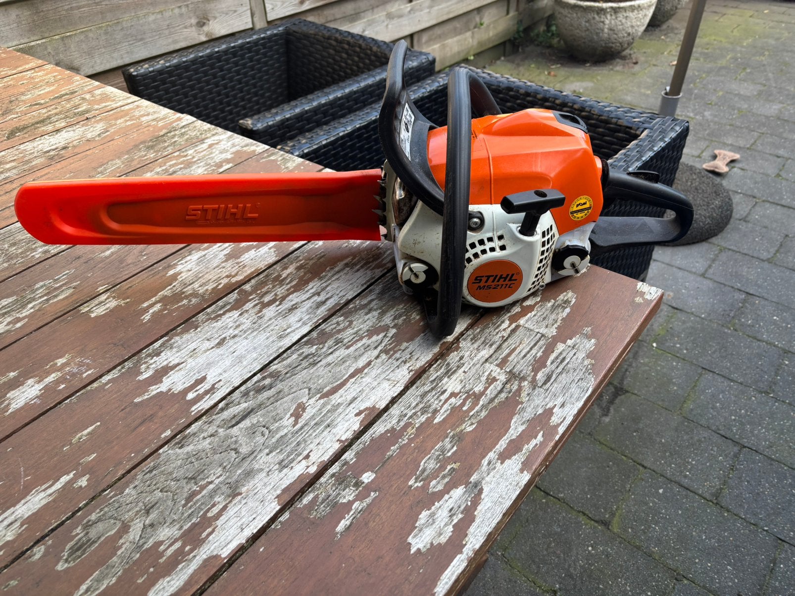 Stihl MS 211C motorzaag zgan, Ophalen of Verzenden, Zo goed als nieuw
