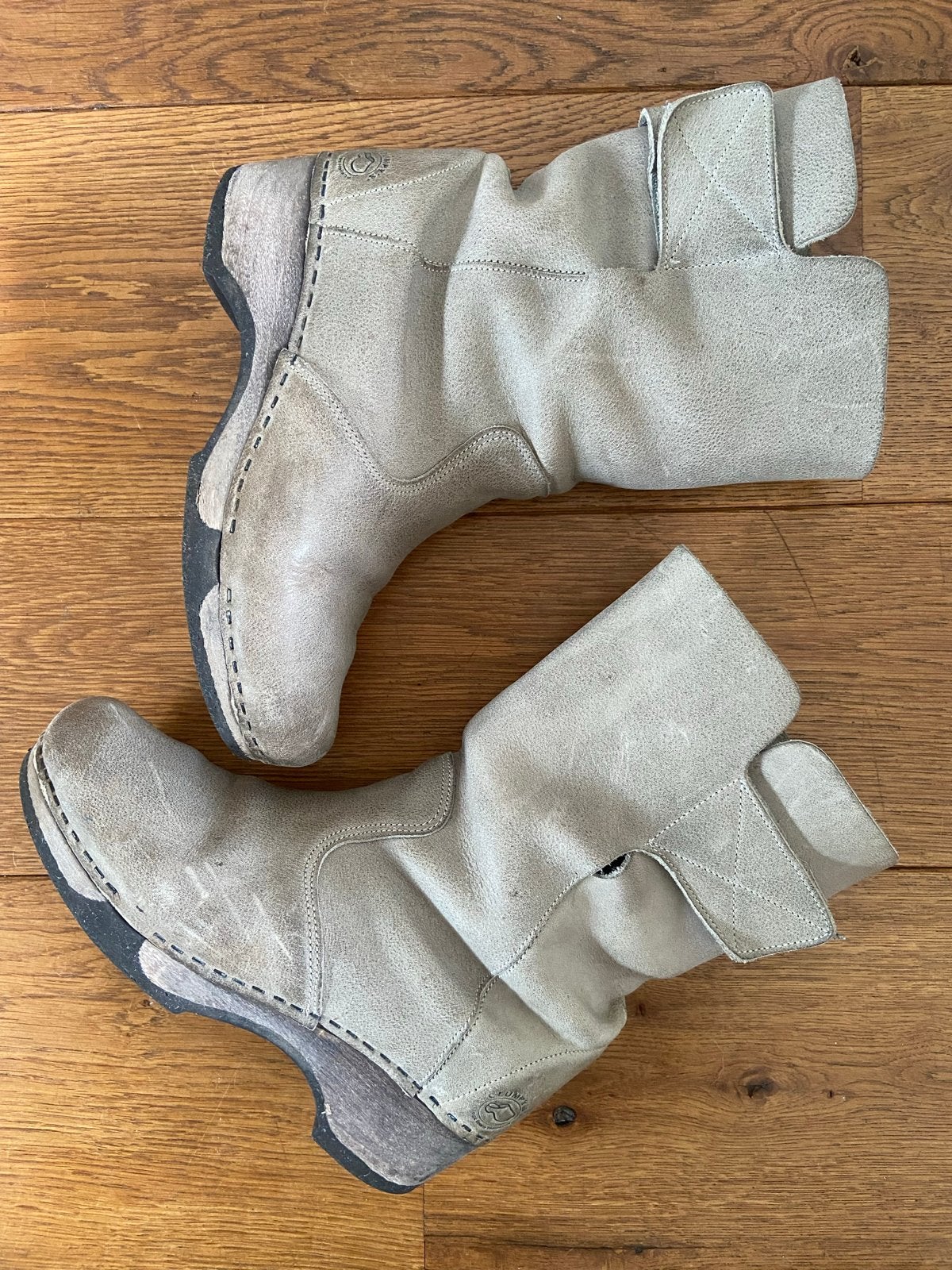 Clumpy's Clogs Holland laarzen maat 38, Lage of Enkellaarzen, Ophalen of Verzenden, Grijs, Gedragen
