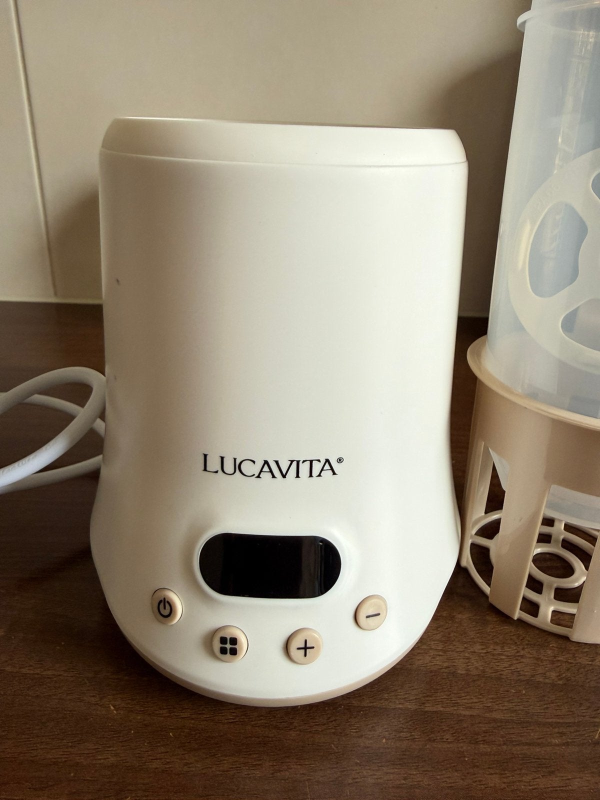 Lucavita flessenwarmer, Kinderen en Baby's, Ophalen of Verzenden, Zo goed als nieuw, Flessen- of potjesverwarmer