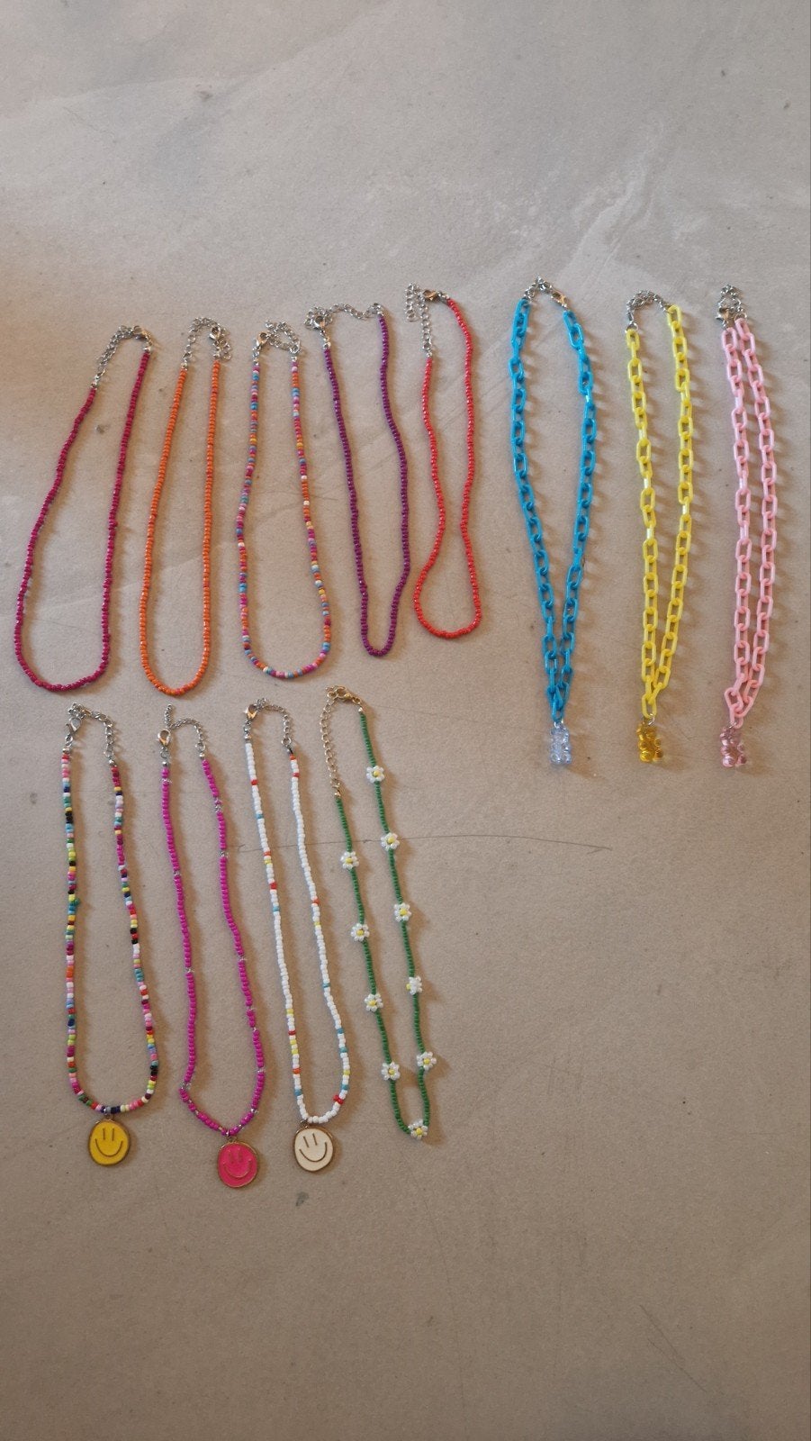 Kleurrijke kralenkettingen en kettingen met hangers, Met hanger, Kunststof, Overige kleuren, Nieuw
