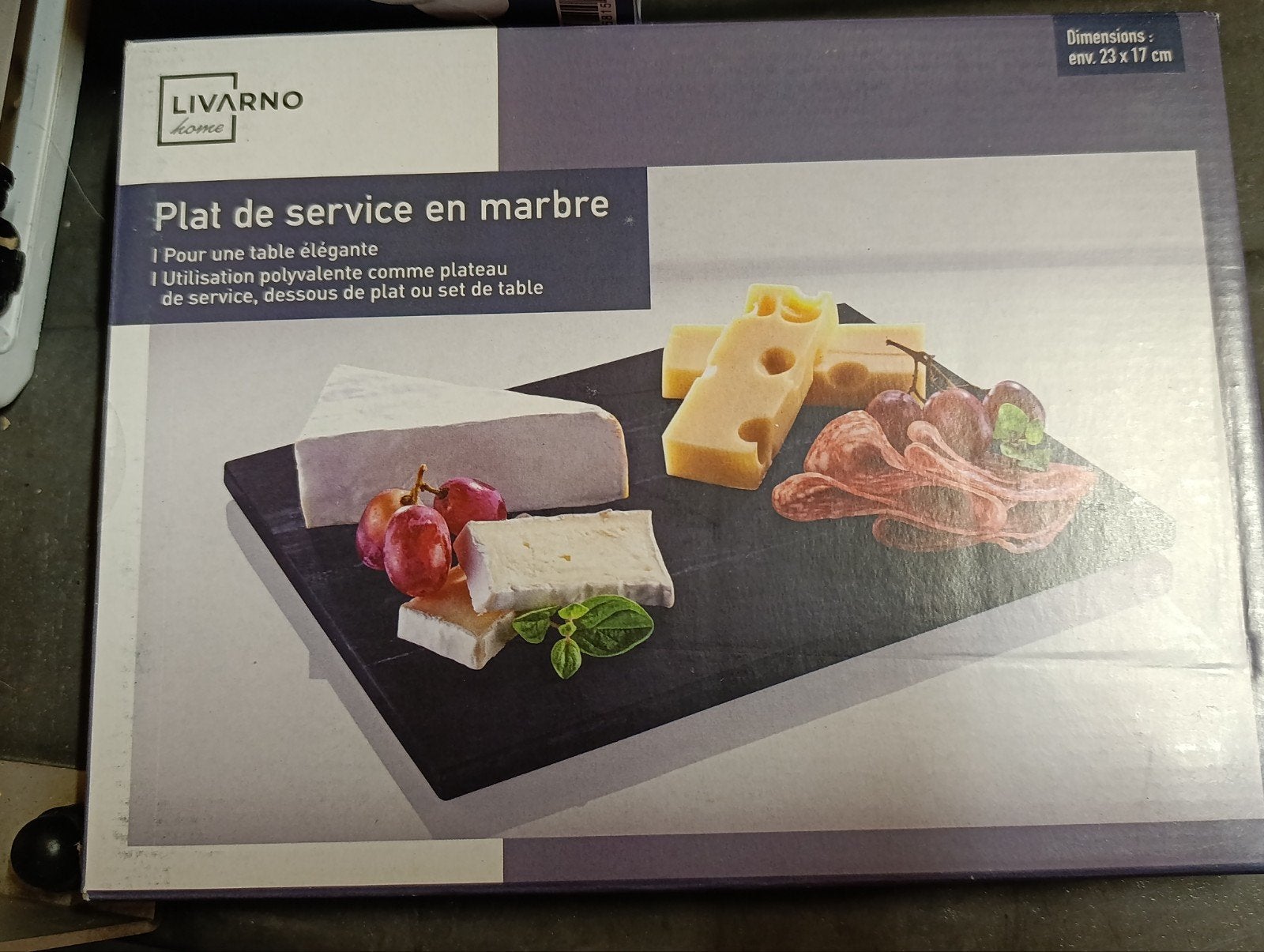 Livarno Home Marmeren Dienbladen en Onderzetters Set, Ophalen, Steen, Nieuw, Modern