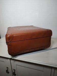 K568 VINTAGE Jaren 40/50 kleine koffer van geperst karton, Overige materialen, Gebruikt, 50 tot 60 cm, Onbekend