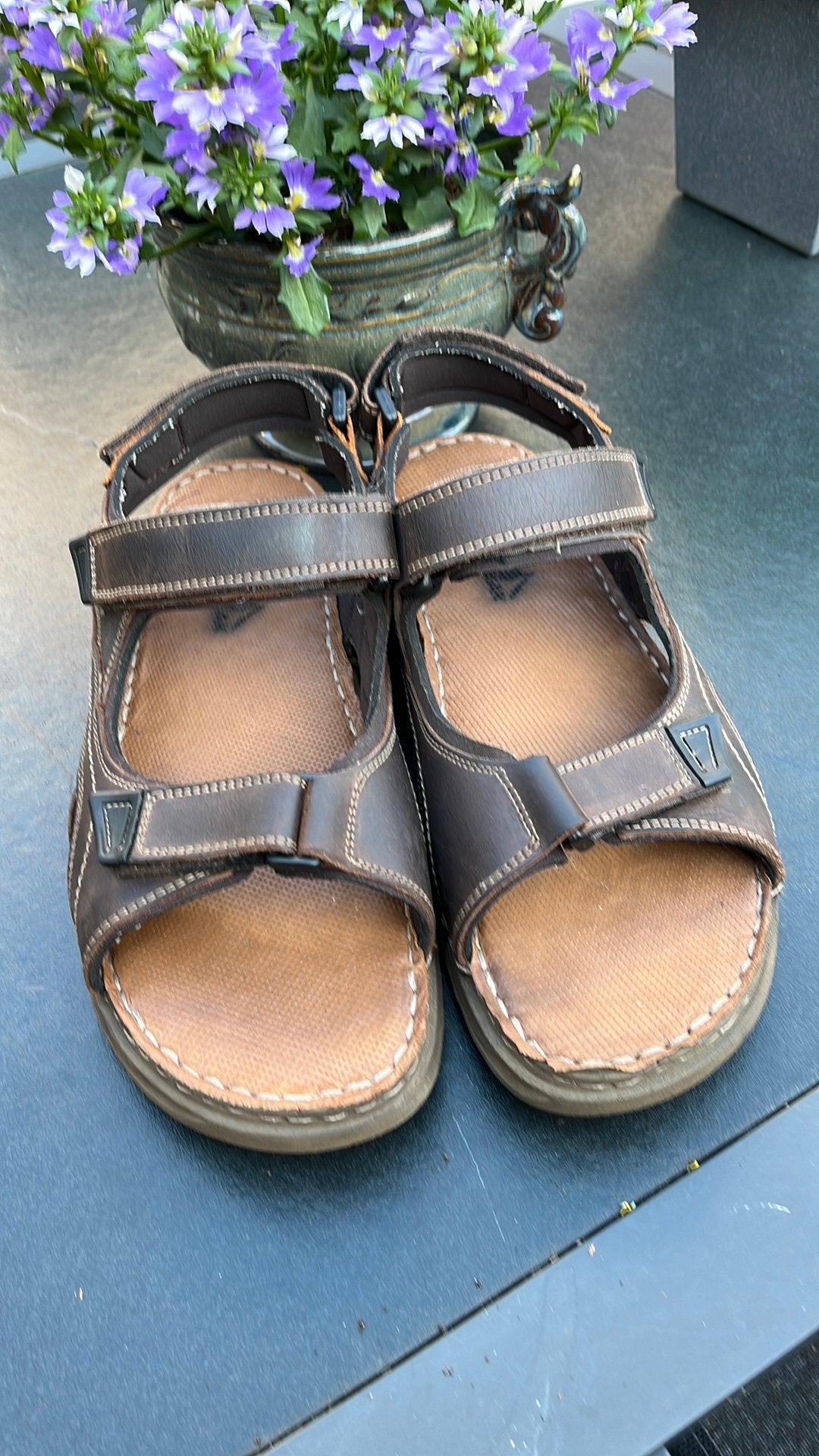 Heren sandalen als nieuw, Ophalen of Verzenden, Zo goed als nieuw, Bruin, Sandalen