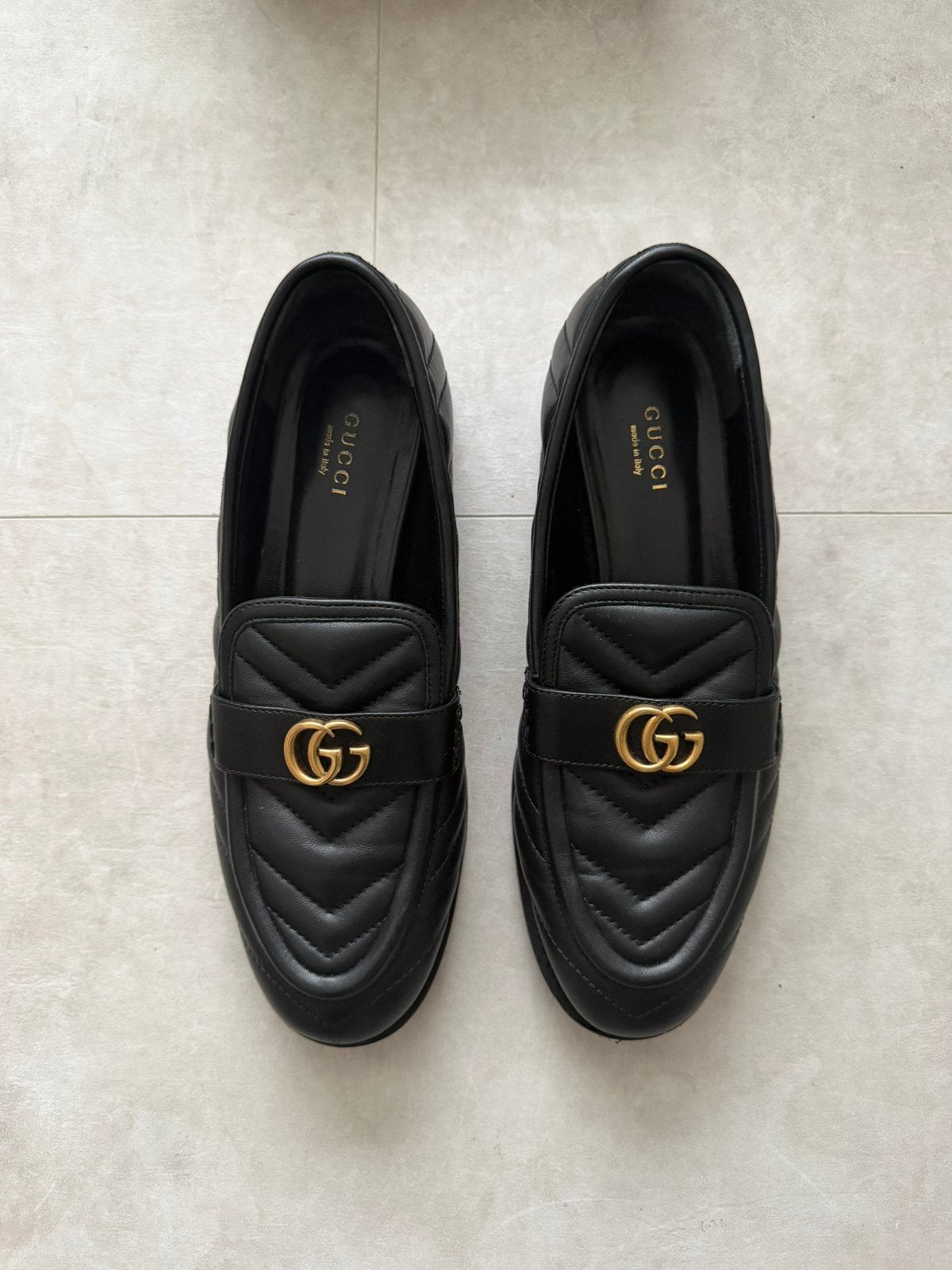 Gucci gg marmont moccasins maat 38 loafers designer schoenen, Zwart, Ophalen of Verzenden, Zo goed als nieuw, Espadrilles of Moccasins