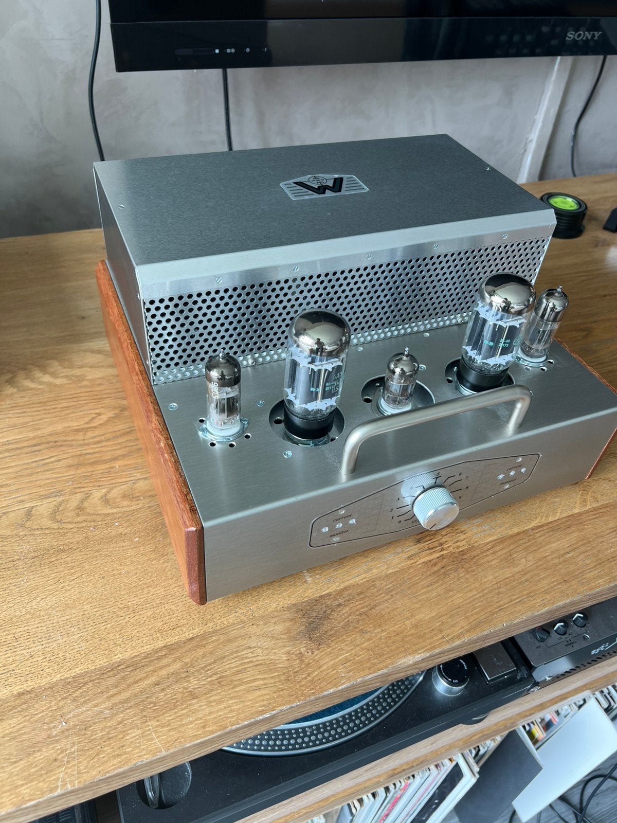 Buizen eindversterker 6AS7-PP 2x 9 watt - Prachtig geluid, Ophalen, Versterker