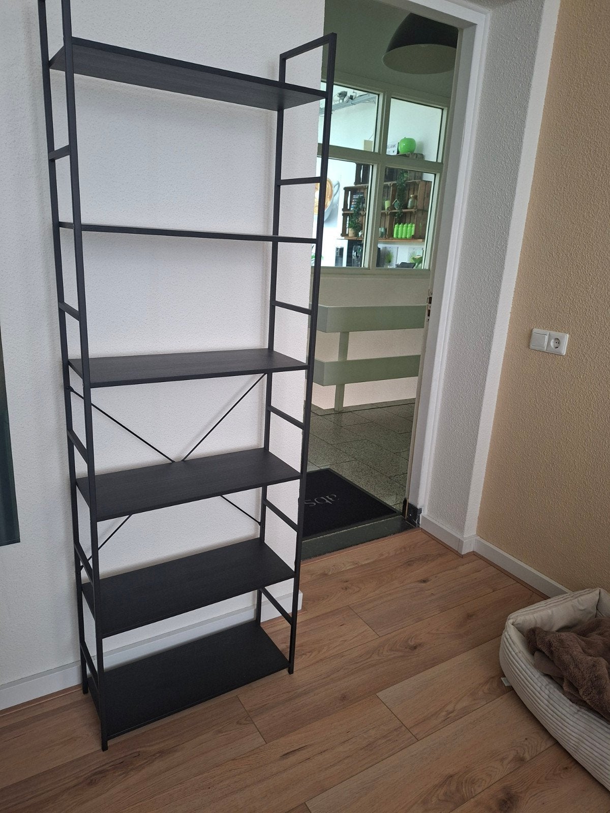 wandrek/kast ASTRUP 6 schappen zwart, Ophalen, Zo goed als nieuw