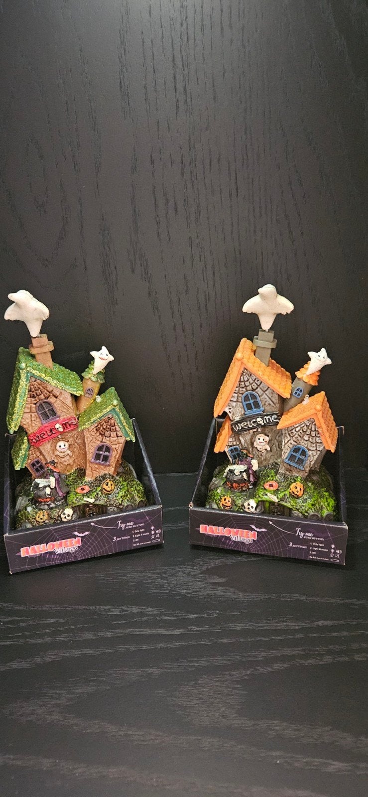 partij Halloween huisjes met led en geluid, Ophalen of Verzenden, Miniatuur
