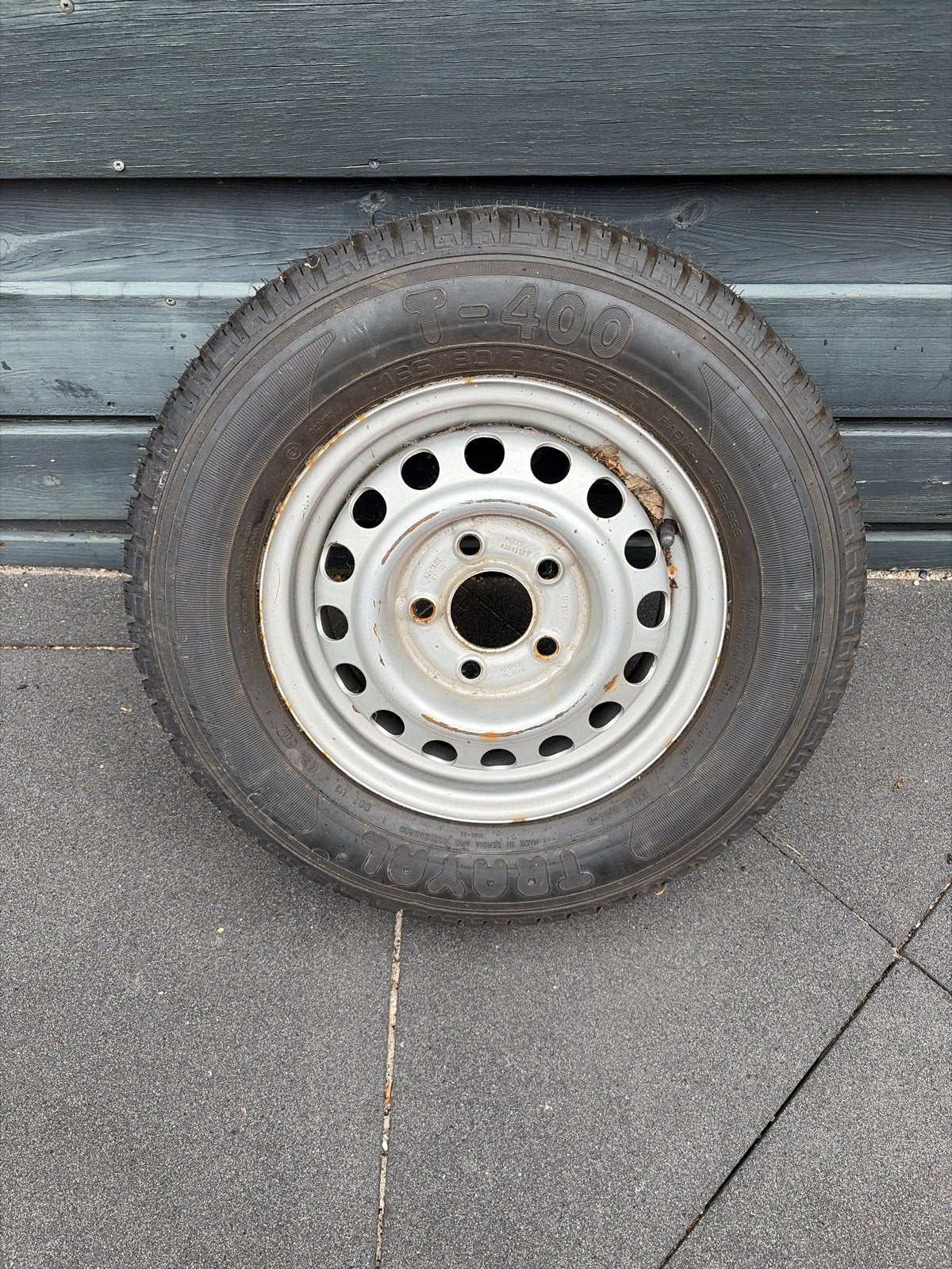 Reservewiel 13” aanhanger/trailer ongebruikte band 155/80 R1, Ophalen of Verzenden, Nieuw