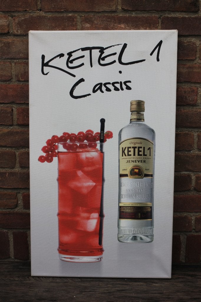 ketel 1 jenever mix met cassis, Ophalen of Verzenden, Reclamebord