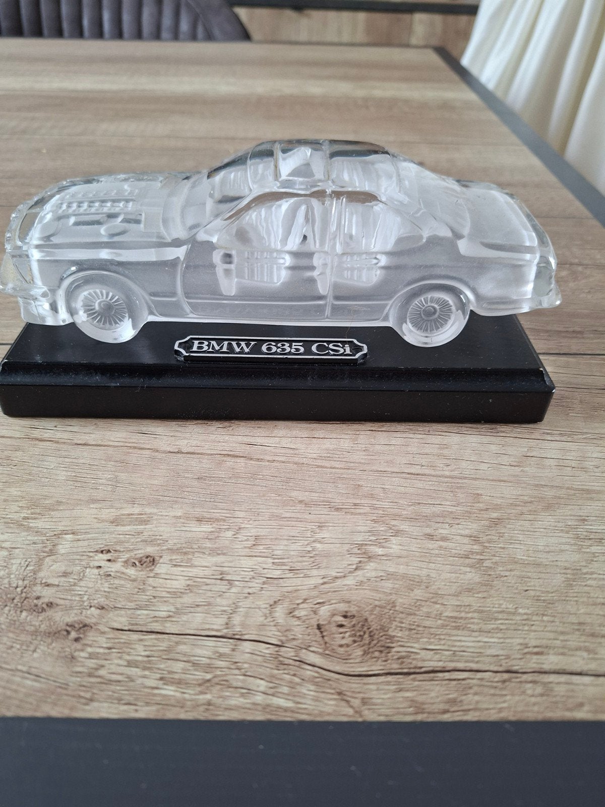BMW 635 CSi Kristallen Model op Sokkel, Overige merken, 1:50 of kleiner, Auto, Ophalen of Verzenden