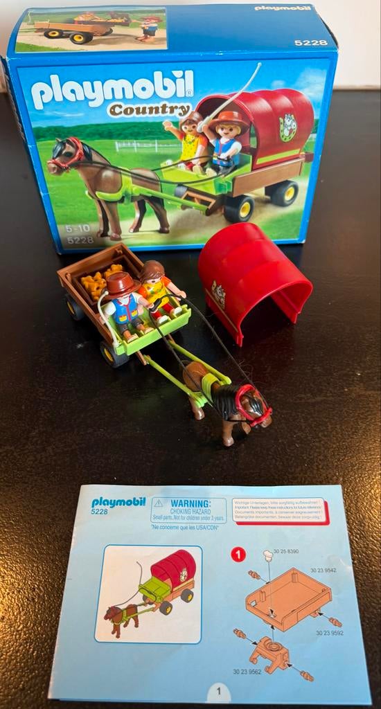 Playmobil Country 5228 Woonwagen met Paard, Kinderen en Baby's, Speelgoed | Playmobil, Zo goed als nieuw, Complete set, Ophalen of Verzenden