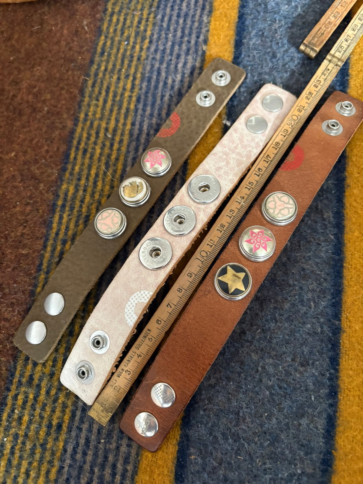 Noosa amsterdam armbanden leer s en m met chunks, Ophalen of Verzenden, Zo goed als nieuw, Bruin, Leer