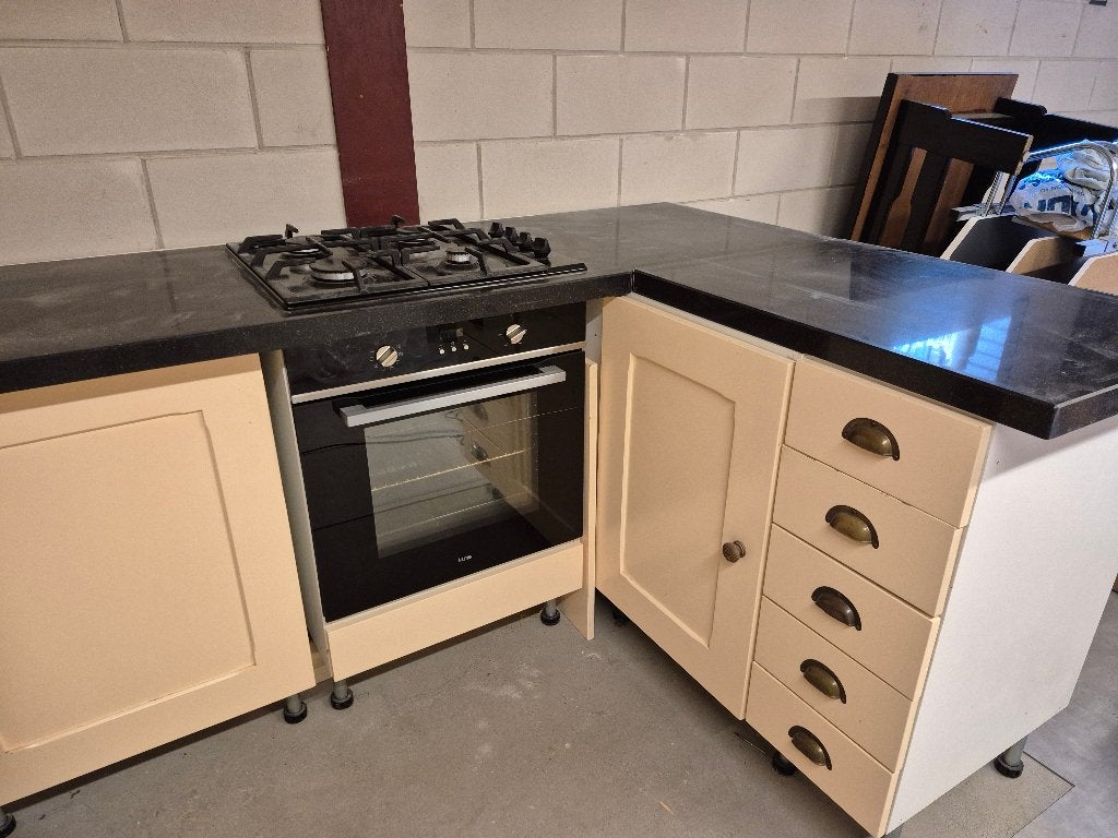 keuken, Huis en Inrichting, Keuken | Complete keukens, Ophalen, Gebruikt, Zwart, Overige typen