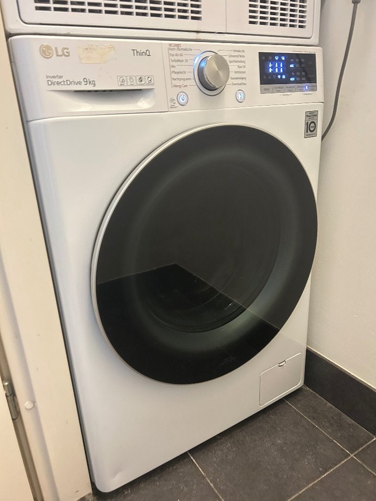 LG wasmachine 9kg met Wifi, Ophalen, 1200 tot 1600 toeren, Gebruikt, 8 tot 10 kg