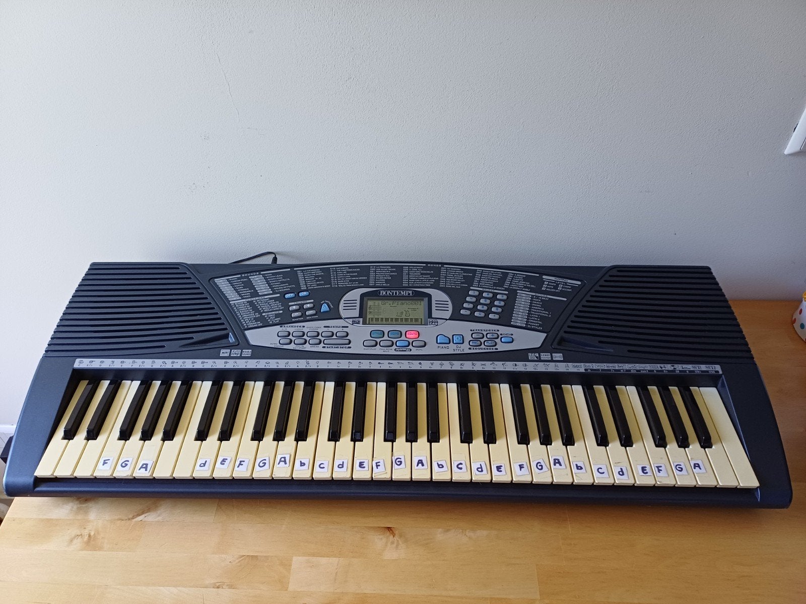 Bontempi Keyboard PM 746 met adapter - Ophalen, Ophalen, Gebruikt, 61 toetsen, Overige merken
