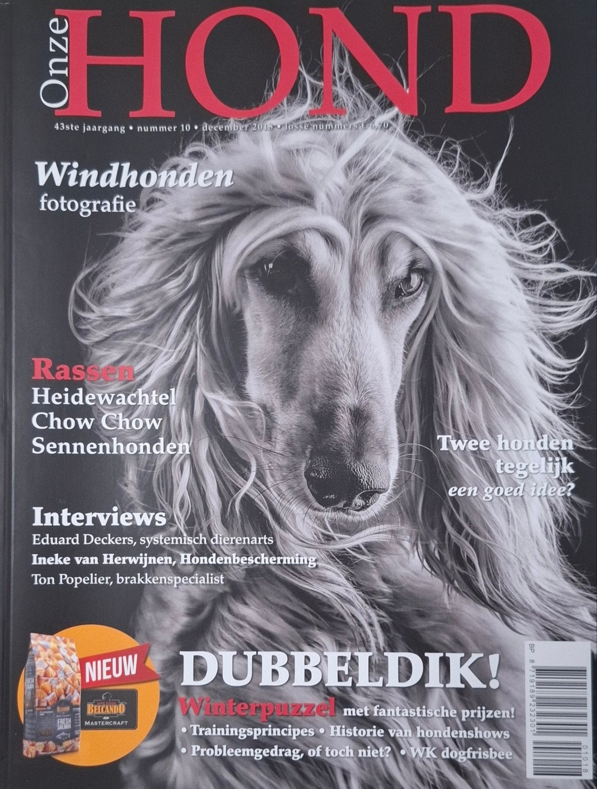 Onze Hond 2018 nr 10 dubbeldik Nieuw Heidewachtel, Ophalen of Verzenden, Nieuw, Honden