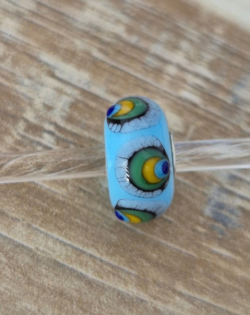 Trollbeads Uniek Monster Egg CC HTF *losse kern*, Nieuw, Trollbeads, 1 bedel, Glas of Kristal