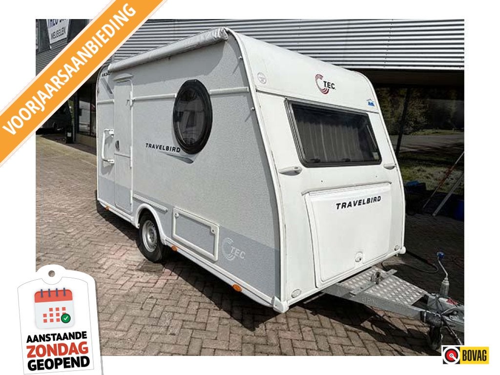 TEC Travel Bird 340, 1200kg, Luifel, fietsenrek, Zondag open, Caravans en Kamperen, Overige typen, T.E.C., Rondzit, Tot en met 2