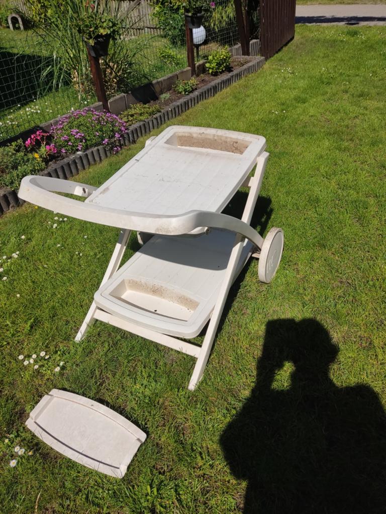Opvouwbare serveerwagen/trolley voor buiten, Ophalen of Verzenden, Gebruikt