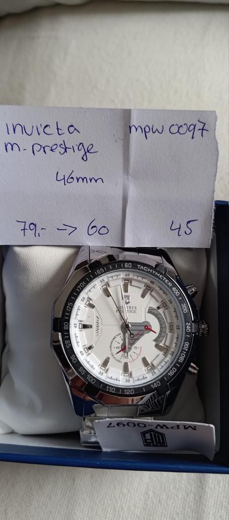 Invicta S1 Rally 48mm Herenhorloge - Zwart/Goud, Leer, Staal, Polshorloge, Nieuw