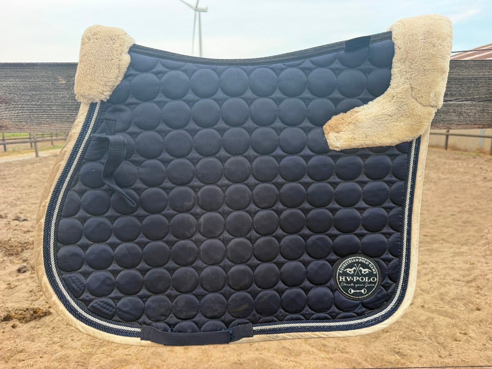 Dressuurdekje hv polo donkerblauw, Gebruikt, Dressuurdekje, Full (L), Ophalen