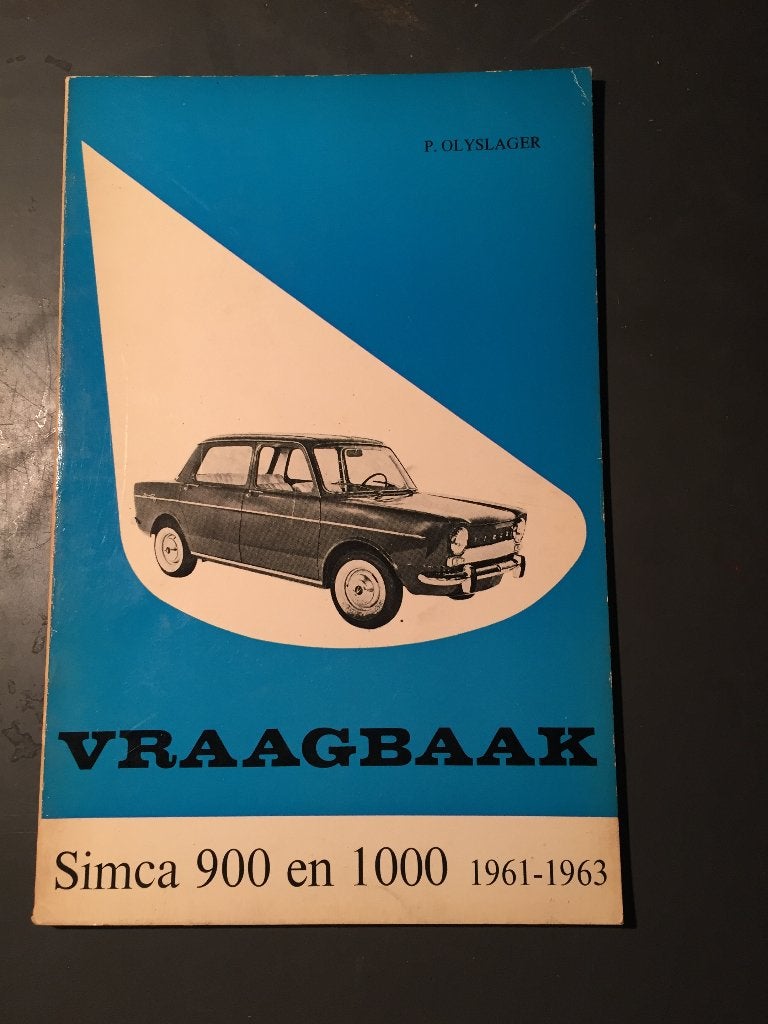 Vraagbaak Simca 900 _ 1000 1961 / 1963, Ophalen