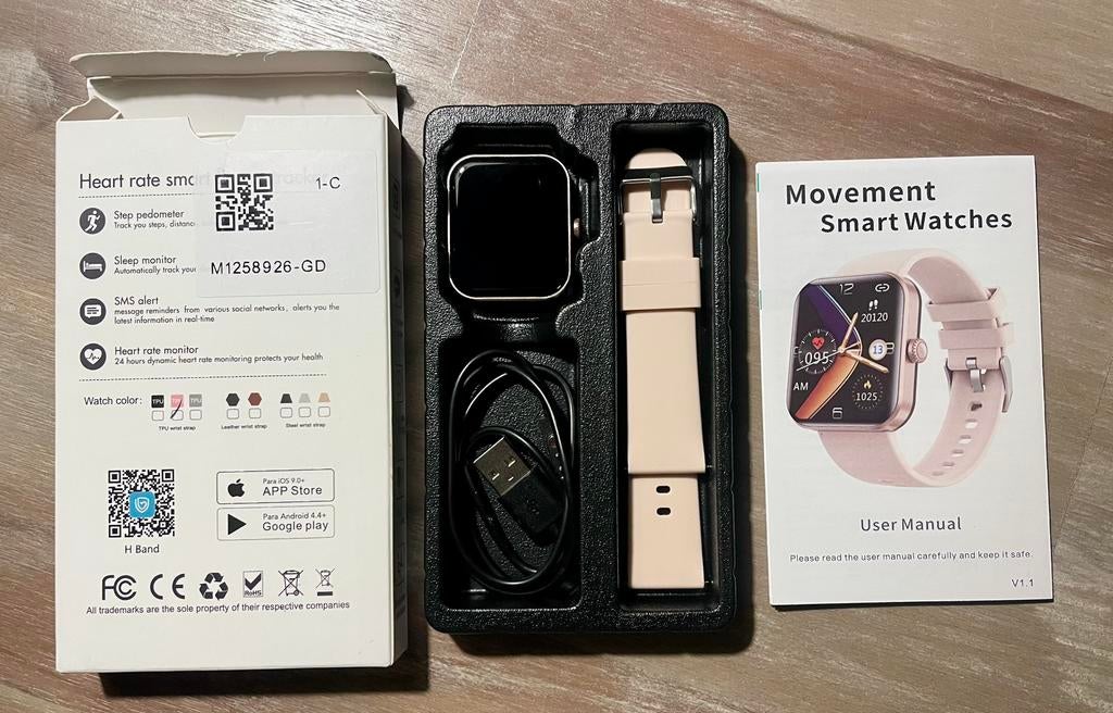 Smartwatch nieuw! Movement, Hoogte, Nieuw, Ophalen of Verzenden, Android