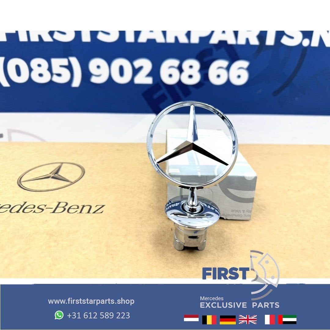 Mercedes STAANDE STER CHROOM motorkap logo embleem METAAL AM, Gebruikt, -, Ophalen of Verzenden, -