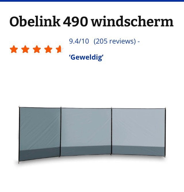 Windscherm te koop, Ophalen, Zo goed als nieuw