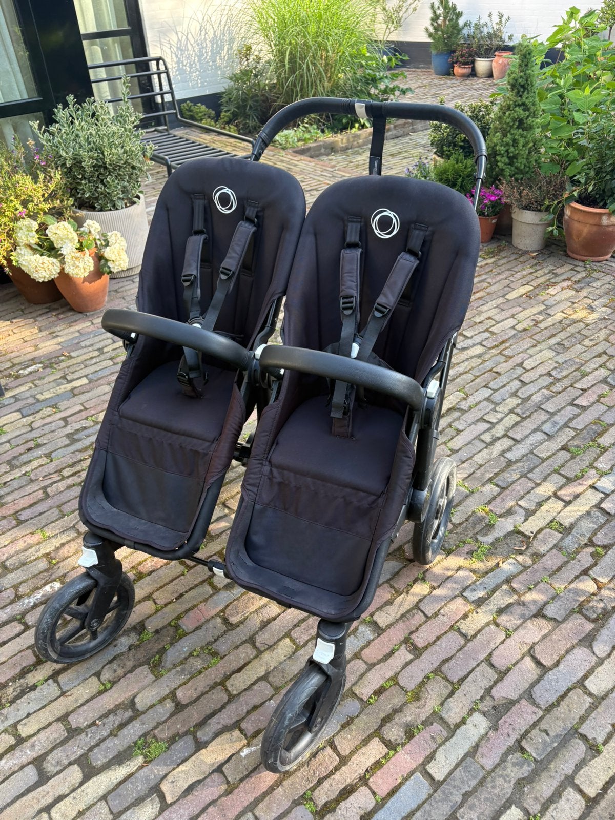 Bugaboo Donkey 2 duo/enkel all black, Ophalen of Verzenden, Gebruikt, Kinderwagen of Buggy
