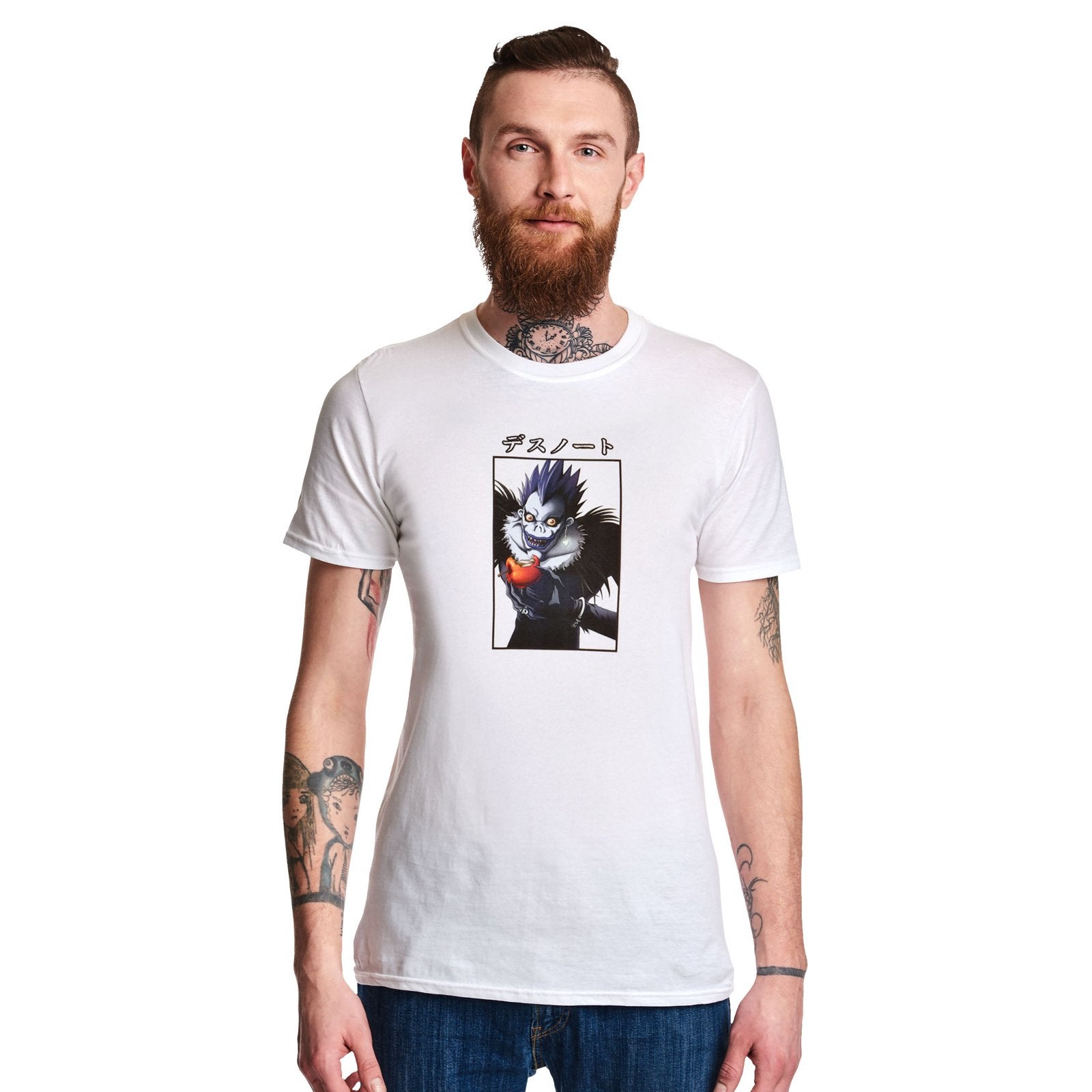 Death Note Ryuk T-shirt - Wit - Maat S - Nieuw, Ophalen of Verzenden, Nieuw, Maat 46 (S) of kleiner, Wit