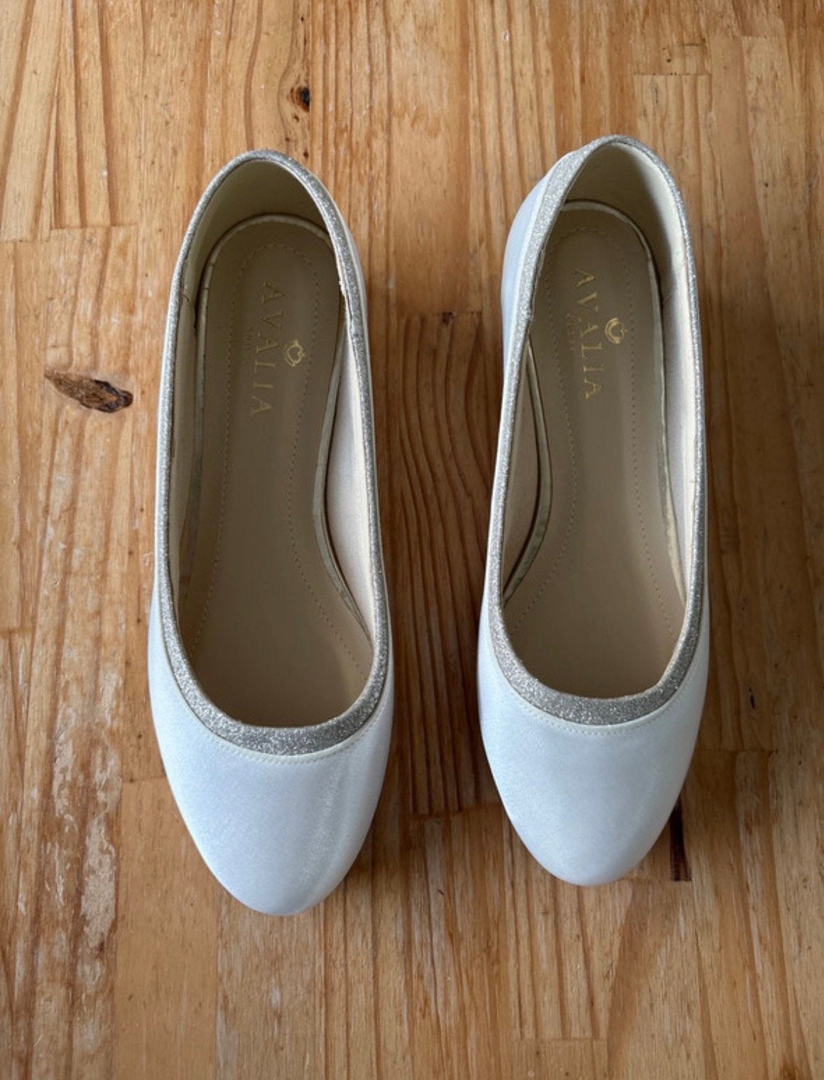 Bruidsschoenen ballerina’s Avalia Romy maat 37, Ophalen of Verzenden, Zo goed als nieuw, Wit, Schoenen