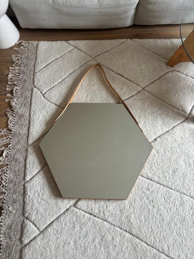 Bolia hexagon spiegel, Huis en Inrichting, Ophalen, Zo goed als nieuw, Minder dan 100 cm, Rechthoekig