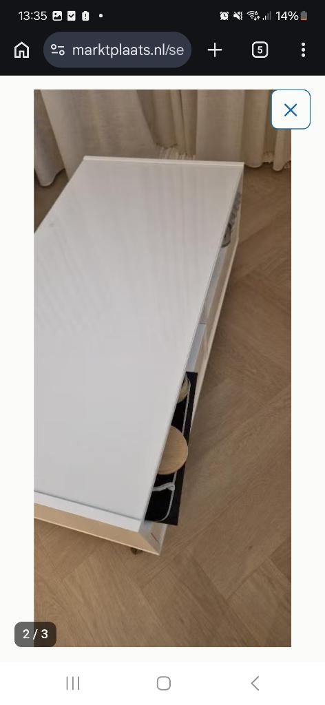 Salontafel wit met glasplaat, Ophalen, Kunststof, 100 tot 150 cm, 50 tot 100 cm