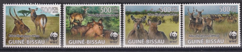Guinee Bissau 3919/22 WWF Dieren 2008 postfris, Ophalen of Verzenden, Postfris, Dier of Natuur