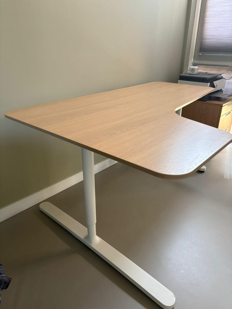 Hoekbureau Ikea, Huis en Inrichting, Bureaus, Ophalen, 160 cm, Gebruikt, Hoekbureau
